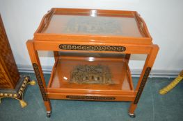 Chinese Carved Wood Tea Trolley (matching previous lot)