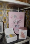 *Precious Little Memories Keepsake Box, Pink Teddy Bear Moneybox, and Large Baby Girl Keepsake Box