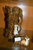 Sylvac Tree & Rabbit Jug, and a Small Bambi Pot