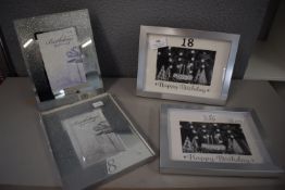 *4x 18th Birthday Photo Frames