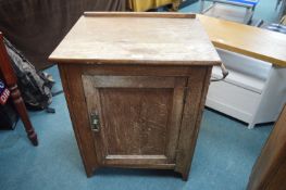 Period Oak Cabinet with Towel Rail