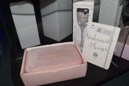 *Beautiful Bridesmaid Jewellery Box, Champagne Flute, and Planner