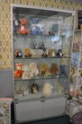 *Glass Display Cabinet with Lighting, and Storage Under (contents not included)
