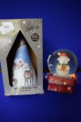 *Light Up Christmas Tree Ornament, and a Christmas Snow Globe