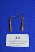 Pair of 9ct Gold Drop Earrings 1.0g