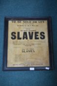 Reproduction Slavery Pub Poster