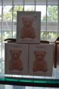 *6x Pink Teddy Bear Money Banks
