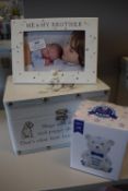 *Small What Little Boys are Made of Keepsake Box, Me & My Brother Photo Frame, and a My First