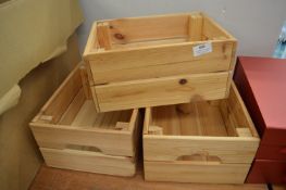 *3x Wooden Crates