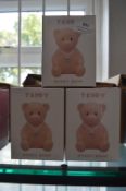 *6x Pink Teddy Bear Money Banks