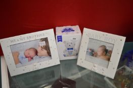 *Me & My Brother, and Baby Boy Photo Frames, and a Teddy Bear Money Bank