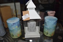 *Special Grandma Graveside Lantern, and 2x Memorial Tubes