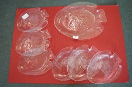 1970’s French Glass Fish Platters
