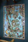 Nonslip Rug Depicting a Map of Atlantis