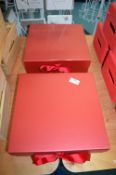 *2x Red Ribbon Tie Boxes