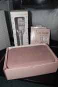 *Beautiful Bridesmaid Jewellery Box, Champagne Flute, and Bride Squad Temporary Tattoos