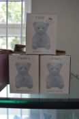 *6x Blue Teddy Bear Money Banks