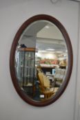 Bevelled Edge Oval Mirror