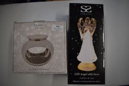 *Chrome Wax Melt & Oil Warmer, and an LED Angel