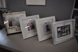 *4x Assorted Birthday Photo Frames