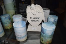 *In Loving Memory Angel Graveside Ornament, and 4x Memorial Tubes