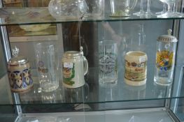 Glass and Pottery Steins