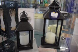 *1x Large and 1x Small Black Lanterns