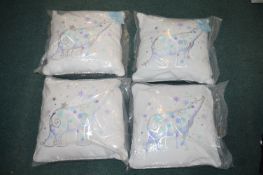 *4x Polar Bear Christmas Cushions