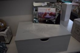 *1st Anniversary Photo Frame, Large Grey Family Keepsakes Box