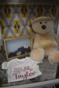 *Baby Tailor Teddy Bear, Baby Tailor Vest, and a I Love you Beary Ornamental Frame