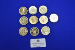 10x British £1 Coins