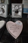 *Beautiful Flower Girl Keyring, and Porcelain Jewellery Dish