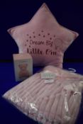 *Pink Star Cushion, Pink Baby Blanket, and a Pink Teddy Bear Money Bank