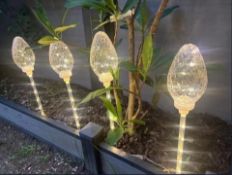 Habitat 4 Boxes of 4 interlinked Outdoor Led Garden Lights (16 lights) with Timer Function Brand New