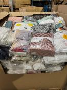 Large pallet of returned bedding / linen - curtains etc from habitat - sainsburys - argos Collection