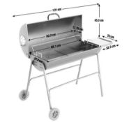 Brand New in Box Extra Large Drum Barbecue, With a cooking surface of 37 x 87cm, this oil drum