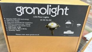 2 x Brand New Boxes Grono Led Decking Light B1/06 . 2 x boxes each box has 10 lights and transformer