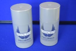 2x Paco Rabanne Invictus 75ml Deodorant Stick