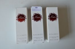 3x Nina by Nina Ricci 100ml Body Lotion