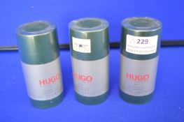 3x Hugo by Hugo Boss 75ml Deodorant Stick