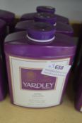 3x Yardley April Violet 200g Perfumed Talc