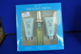Elizabeth Taylor Sparkling White Diamonds Gift Set - 50ml EDT, 50ml Body Lotion, and 50ml Body Wash
