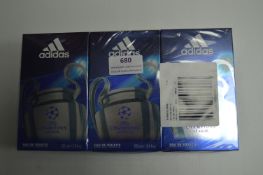 3x Adidas 100ml EDT
