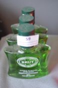 3x Brut 100ml Aftershave Splash