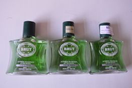 3x Brut 100ml Aftershave Splash
