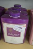 3x Yardley April Violet 200g Perfumed Talc