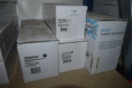 *3x Black and 1x Magenta Toner Cartridges
