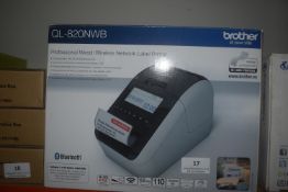 *Brother QL-820NWB Professional Wired/Wireless Network Label Printer