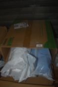 *Box of White and Blue Disposable Aprons
