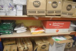 *Contents of Shelf to Include Assortment of Coveralls